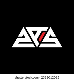 ZAS triangle letter logo design with triangle shape. ZAS triangle logo design monogram. ZAS triangle vector logo template with red color. ZAS triangular logo Simple, Elegant, and Luxurious