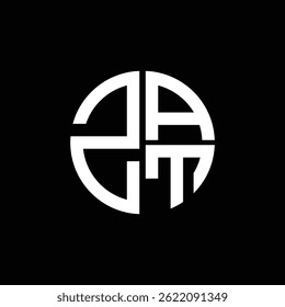 ZAT logo icon ZAT vector monogram letter minimalist ZAT triangle ZAT flat Unique modern flat abstract logo design.
