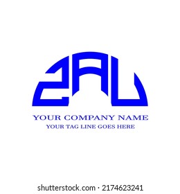 ZAU letter logo creative design with vector graphic