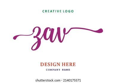 El logotipo de grabado ZAV es sencillo, fácil de entender y autoritario
