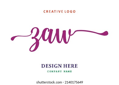 El logotipo de las letras de ZAW es sencillo, fácil de entender y autoritario