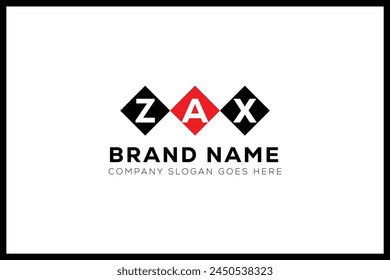 ZAX-Buchstabe Logo Design. ZAX Creative Initials Monogram Letter Logo. ZAX Business und Immobilien Logo Vektorgrafik Vorlage.