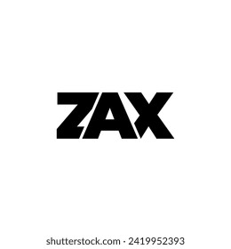 ZAX letter monogram typography logo vector