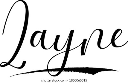 Zayne-Male Name Cursive Calligraphy Black Color Text on White Background