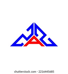 ZAZ letter logo creative design with vector graphic, ZAZ simple and modern logo in triangle shape.