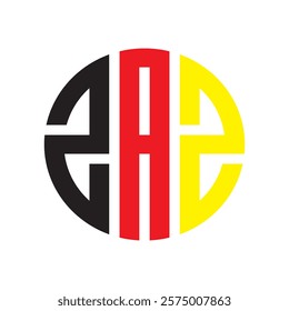 ZAZ trendy letter logo design with a minimalist, abstract monogram style for business branding.








