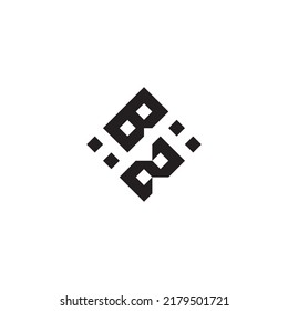 ZB abstract geometric concept logo in high quality professional design that will be best for street style