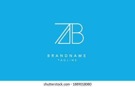 ZB Alphabet initial Letter Monogram Icon Logo vector illustration