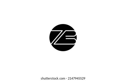 ZB, BZ Abstract Letters Logo monogram