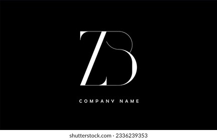 ZB, BZ Abstract Letters Logo Monogram