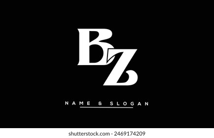 ZB, BZ Abstract Letters Logo Monogram