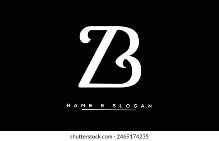 ZB, BZ Abstract Letters Logo Monogram