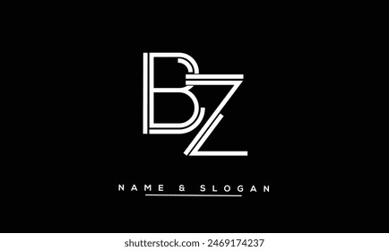 ZB, BZ Abstract Letters Logo Monogram