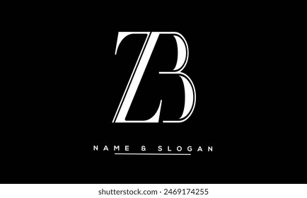 ZB, BZ Abstract Letters Logo Monogram