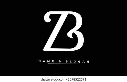 ZB, BZ Abstract Letters Logo Monogram