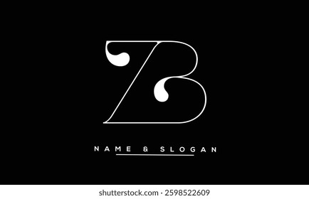 ZB, BZ Abstract Letters Logo Monogram