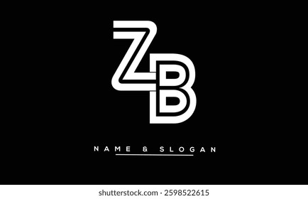 ZB, BZ Abstract Letters Logo Monogram