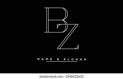 ZB, BZ Abstract Letters Logo Monogram