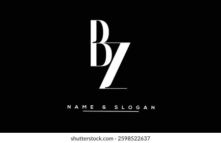 ZB, BZ Abstract Letters Logo Monogram