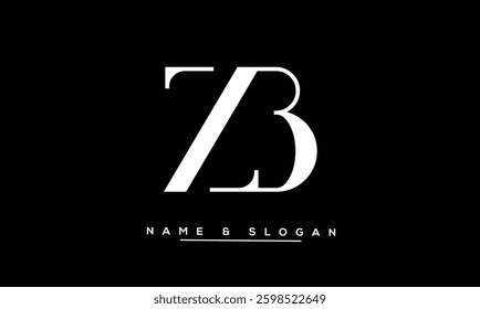 ZB, BZ Abstract Letters Logo Monogram