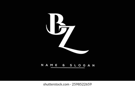 ZB, BZ Abstract Letters Logo Monogram