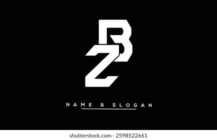 ZB, BZ Abstract Letters Logo Monogram