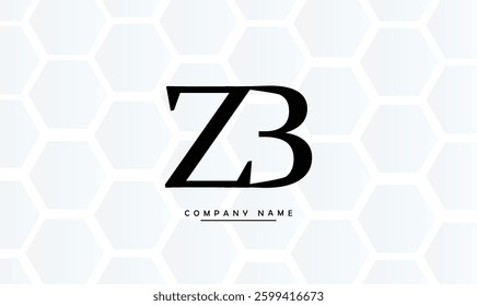 ZB, BZ Abstract Letters Logo Monogram