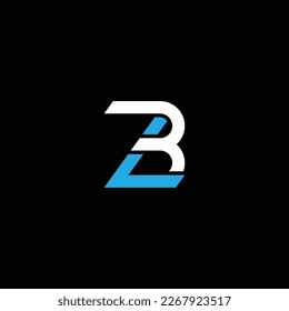 ZB or BZ abstract outstanding professional business awesome artistic branding company different colors illustration logo