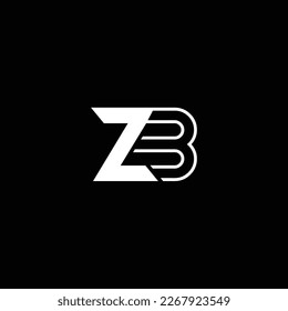 ZB or BZ abstract outstanding professional business awesome artistic branding company different colors illustration logo