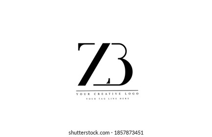 ZB BZ abstract vector logo  monogram template