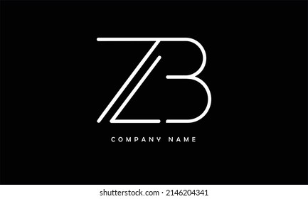 ZB, BZ Alphabets Letters Logo Monogram