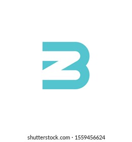 ZB or BZ logo initial vector