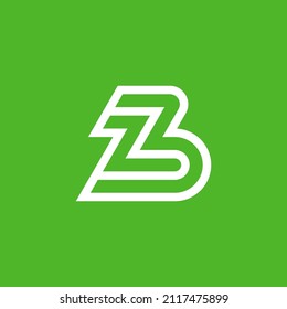 ZB BZ logo. the letter Z and B perfectly combined into a new, modern and original Logo