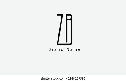 ZB BZ Z B abstract vector logo monogram template