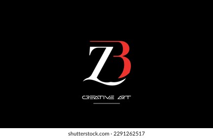 ZB, BZ, Z, B abstract letters logo monogram