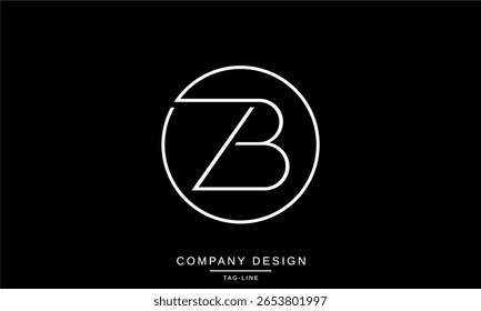 ZB, BZ, Z, B, Abstrakte Buchstaben Logo Monogramm Design Schriftart Symbol Vektor