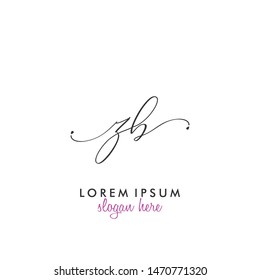 ZB Initial beauty monogram logo vector