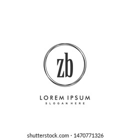 ZB Initial beauty monogram logo vector