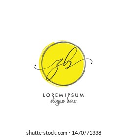 ZB Initial beauty monogram logo vector