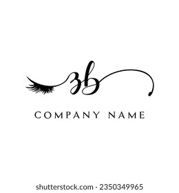 ZB initial Logo lash logo eyelash vector modern