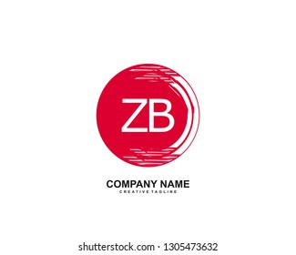 ZB initial logo template vector