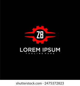 ZB monograma inicial para el Vector de diseño de logotipo automotriz