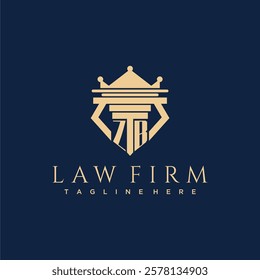 ZB initial monogram logo for lawfirm vector design