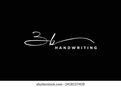 ZB initials Handwriting signature logo. ZB Hand drawn Calligraphy lettering Vector. ZB letter real estate, beauty, photography letter logo design.