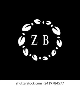 ZB Initials Letter Nature Logo Vector Art Icons and Graphics