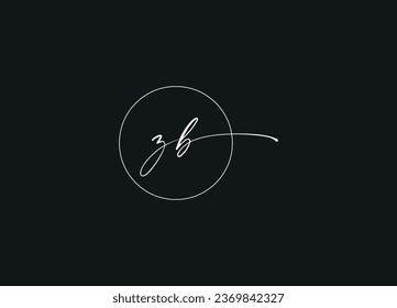 Logo-Design für ZB-Buchstaben und Monogramm-Logo