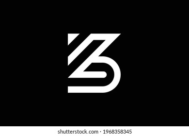 ZB letter logo design on luxury background. BZ monogram initials letter logo concept. ZB icon design. BZ elegant and Professional white color letter icon design on black background.