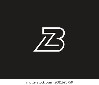 ZB Letter Logo Design Template Vector