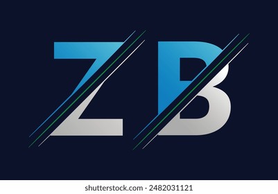 zb Letter logo design vector template.