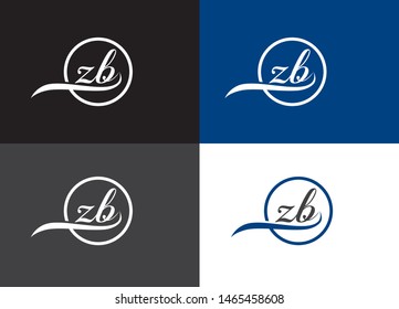 ZB Letter logo Monogram logo design